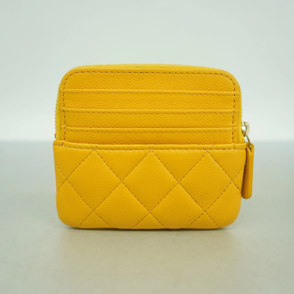 CHANEL Yellow Caviar Leather Wallet - Picture 8 of 8